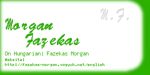 morgan fazekas business card
